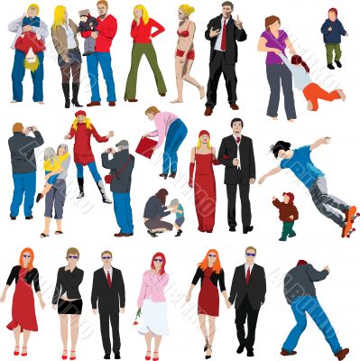 Lots of color people illustrations /vectors/ Lots of color people illustrations /vectors/