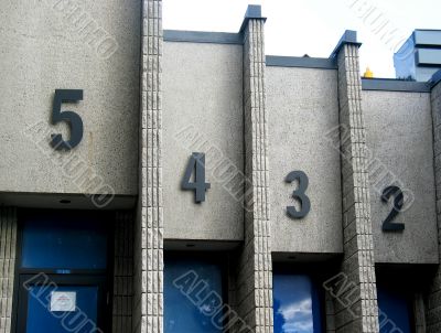 Numbered Doorways at Community College