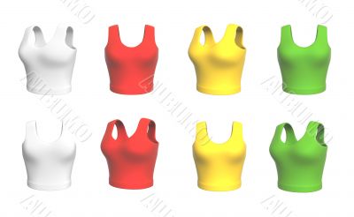 Background - multi-coloured female 3d shirts