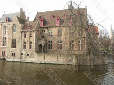 Old Houses On A Channel In Brugge