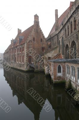 Old Houses On A Channel In Brugge