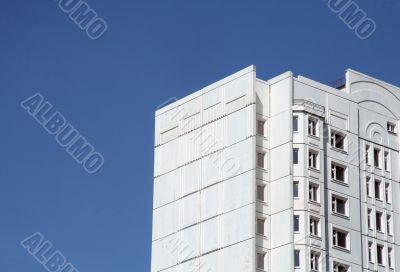 A under construction inhabited multi-storey building