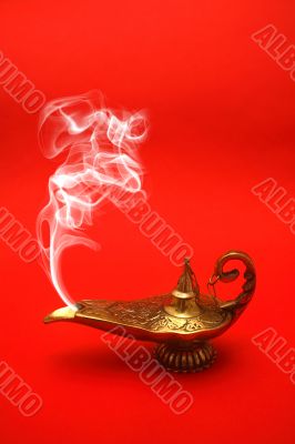 Smoking Genie Lamp