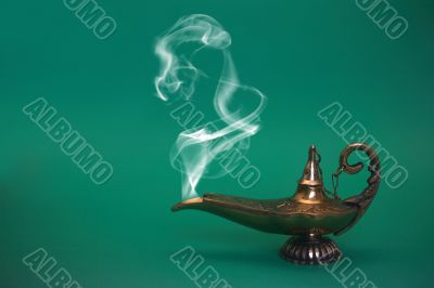 Smoking Genie Lamp