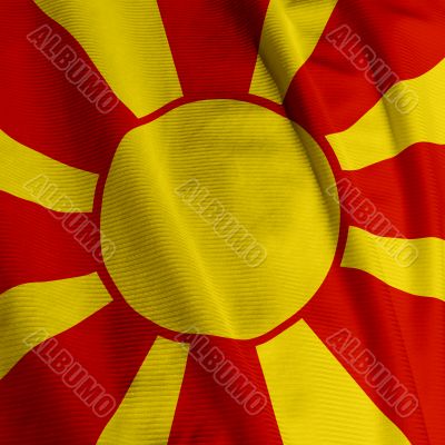 Macedonian Flag Closeup