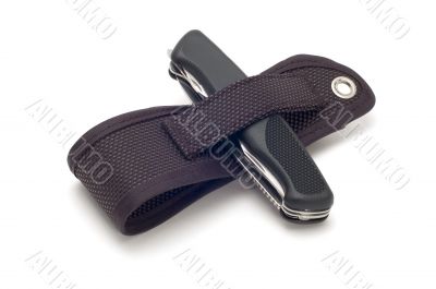 flic knife with cover macro
