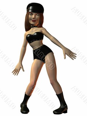 Toon Figure - Biker Girl