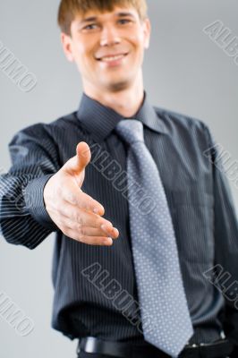 Friendly business man