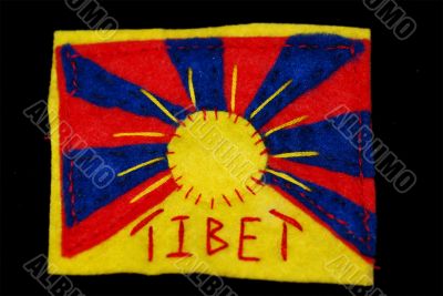 Hand-Embroidered Tibetan Flag