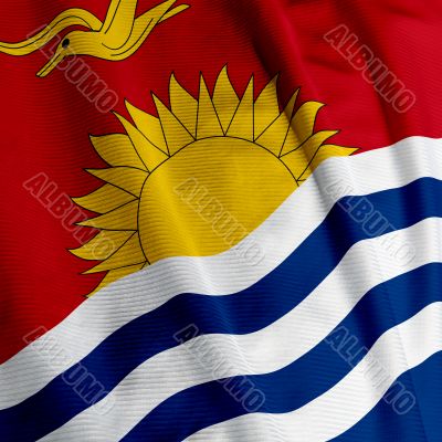 Kiribati Flag Closeup