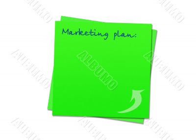 Sticky note marketing plan