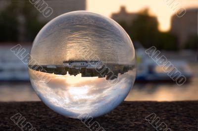 Refraction in the glass ball