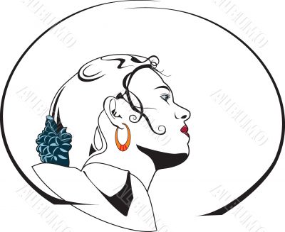 Icon of a pretty girl