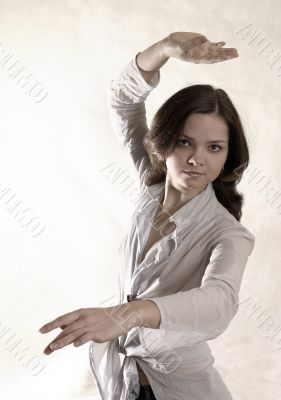 Portrait of the beautiful girl