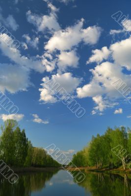 Dream of fisherman. Evening ashore lake Dream of fisherman. Evening ashore lake