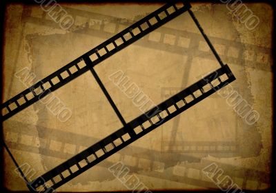 Grunge background - symbolical image of a film Grunge background - symbolical image of a film