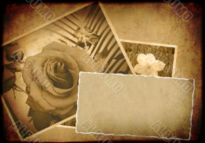Grunge background - a collage in retro style Grunge background - a collage in retro style