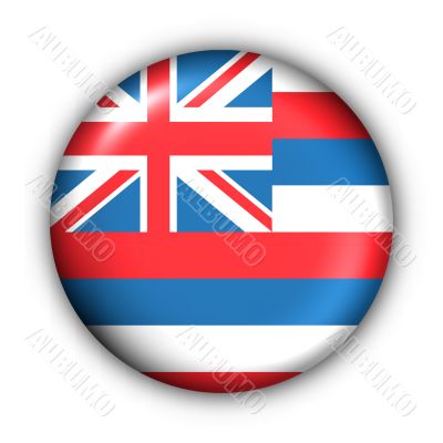 Round Button USA State Flag of Hawaii Round Button USA State Flag of Hawaii