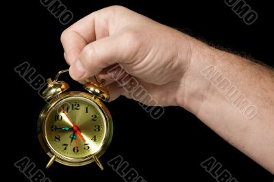 Alarm clock in a hand 2 Alarm clock in a hand 2