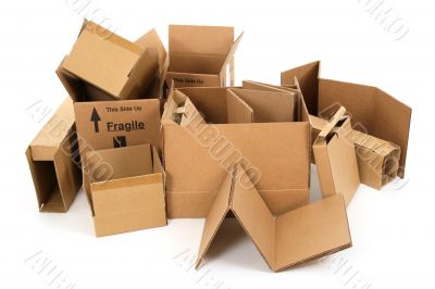 Pile of used cardboard boxes Pile of used cardboard boxes