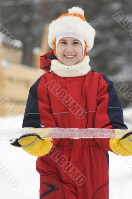 Girl with ice Girl with ice