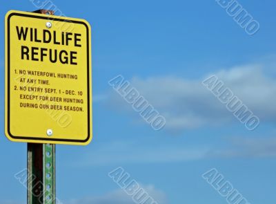 Wildlife refuge sign