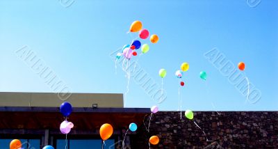 Balloons in Blue Sky