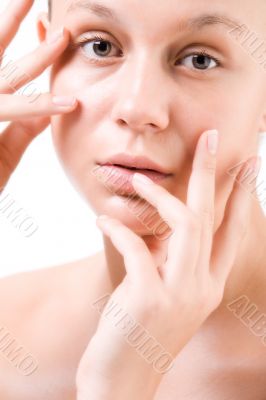 Face and fingers Face and fingers