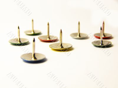 Coloured Buttons On A White Backround Coloured Buttons On A White Backround