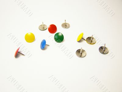 Coloured Buttons On A White Backround Coloured Buttons On A White Backround