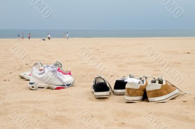 Sneakers on the Beach