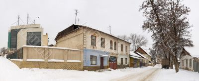 Old town houses at winter Old town houses at winter