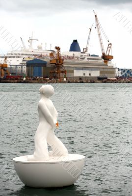 Buoy shaped like a man