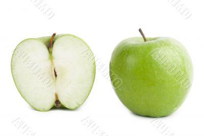 Apples on white