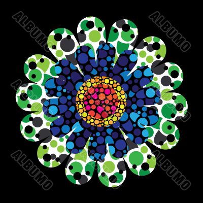 retro flower