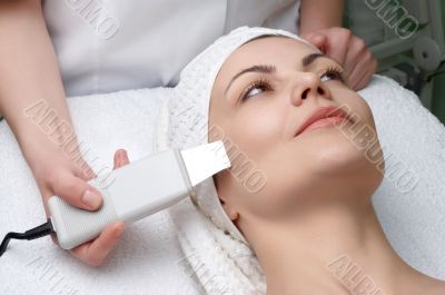 beauty salon series, ultrasound skin cleaning