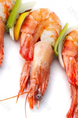 large shrimps with vegeables