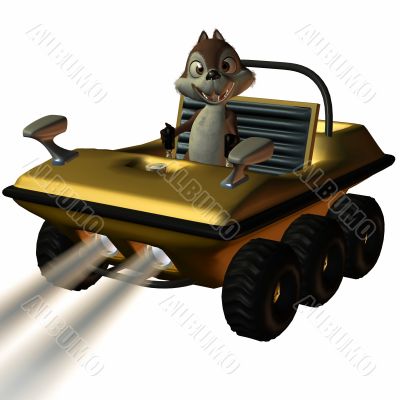 Fun Car with Toon Squirrel