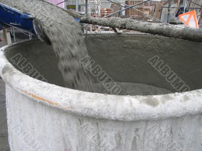 pouring cement