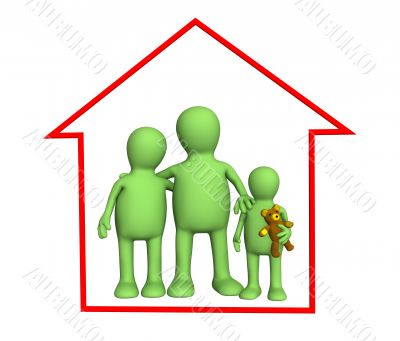 Happy family in the house Happy family in the house