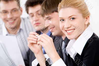 Smiling professional