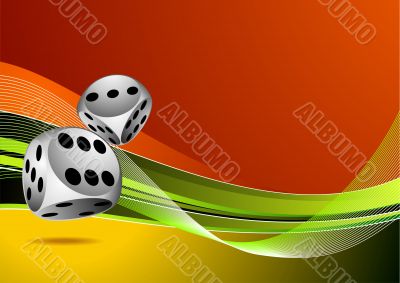 casino illustration with two dice