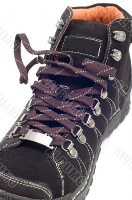 high shoe on white close up