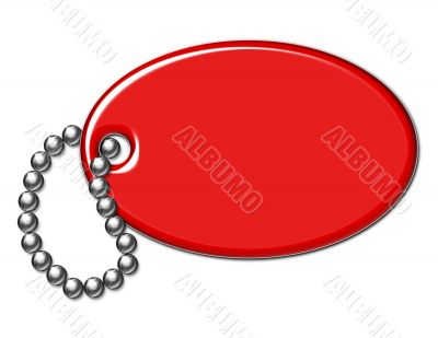 Red Shiny Luggage Tag Illustration