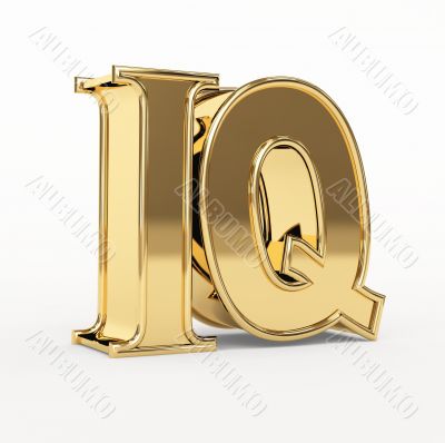 Golden 3d letters I and Q Golden 3d letters I and Q