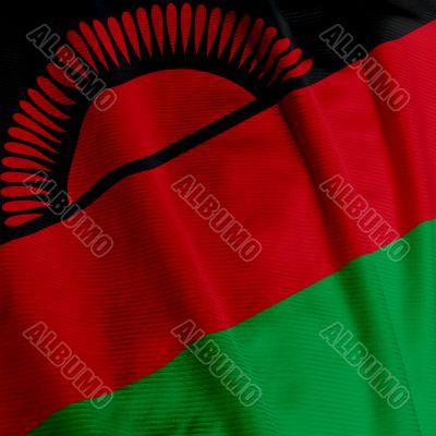 Malawian Flag Closeup