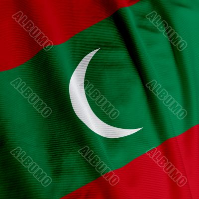 Maldivian Flag Closeup
