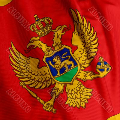 Montenegran Flag Closeup