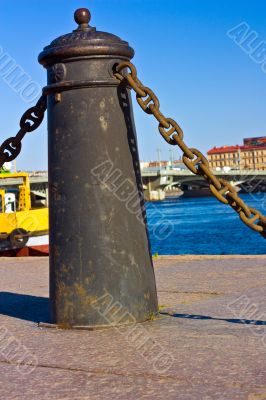 Barrier on embankment