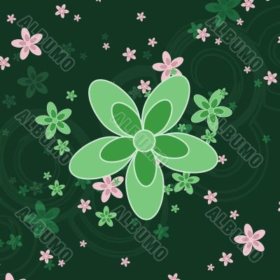 Green Flower Background